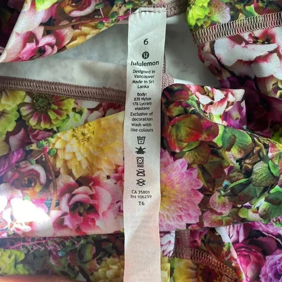 Lululemon Wundur Under High- Rise Tight Nulux  28” Inflorescence Multi Size 6 - Picture 7 of 9